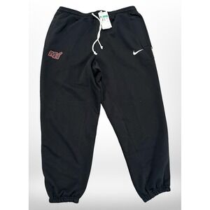 Miami Heat Pants Mens XL Black NBA Basketball Dri Fit Logo Joggers Nike New Tags